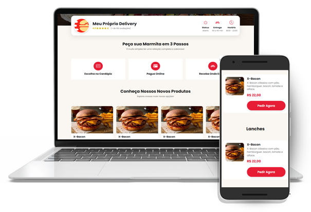 WEB APP e Site - Plataforma delivery